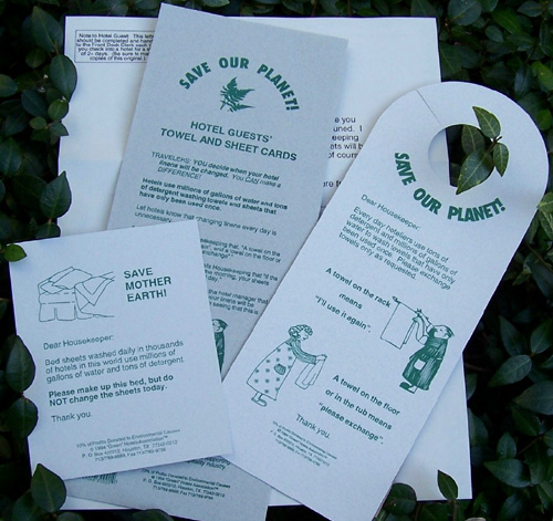"Green" Hotels Association - Printed Cards